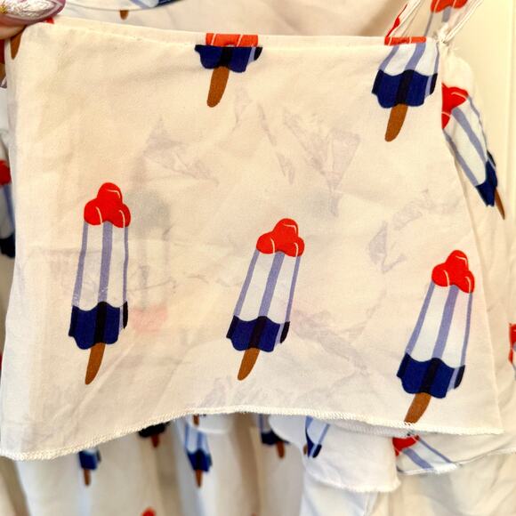 Vintage Mary Quant Popsicle July 4th Tiered Top Size Small - Picture 3 of 10